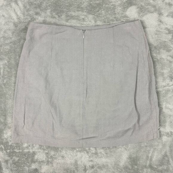 Umgee Embroidered Floral Bird Mini Skirt Womens Small Gray Boho A-Line C1088 - Picture 2 of 6